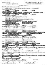 Đề ôn kiểm tra 15 phút lần 2 học kỳ II môn Hóa học 12 - Đề 3 - Nguyễn Duy Bảo